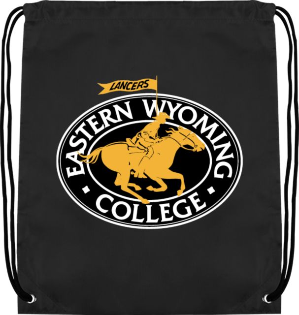 Eastern Wyoming Drawstring Backpack Eastern Wyoming College Lancers Primary Mark - ONLINE ONLY