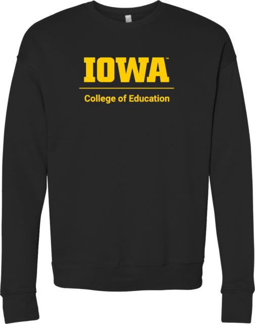 Iowa Bella + Canvas Fleece Crew College of Education Vertical - ONLINE ONLY