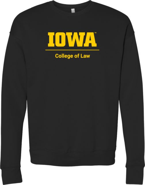 Iowa Bella + Canvas Fleece Crew College of Law Vertical - ONLINE ONLY