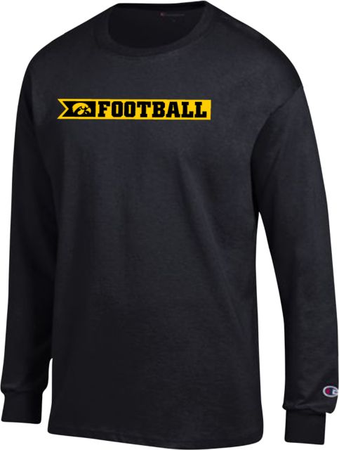 Iowa Champion Long Sleeve T Shirt Football - ONLINE ONLY