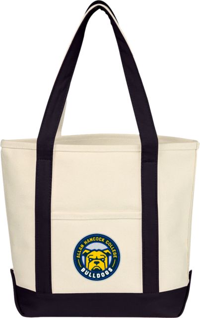 Allan Hancock Cotton Canvas Tote Bag Allan Hancock College Bulldogs Circle Mark - ONLINE ONLY