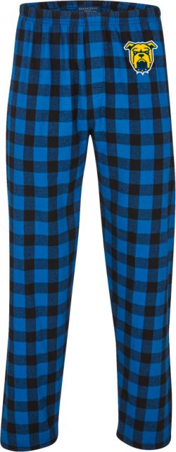 Allan Hancock Boxercraft Royal/Black Buffalo Unisex Flannel Pajama Pant Allan Hancock College Bulldogs Mascot Head - ONLINE ONLY