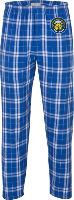 Allan Hancock Boxercraft Royal/Silver Unisex Flannel Pajama Pant Allan Hancock College Bulldogs Circle Mark - ONLINE ONLY