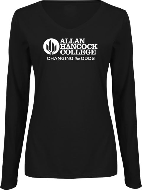 Allan Hancock Womens Long Sleeve V Neck Tee  Allan Hancock College Changing the Odds - ONLINE ONLY