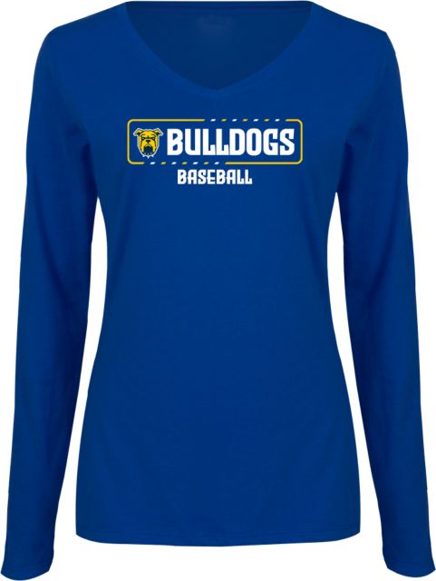 Allan Hancock Womens Long Sleeve V Neck Tee  Allan Hancock Bulldogs Baseball - ONLINE ONLY