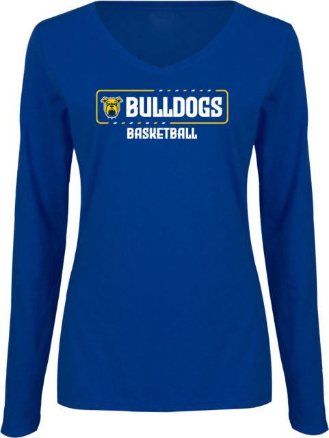 Allan Hancock Womens Long Sleeve V Neck Tee  Allan Hancock Bulldogs Basketball - ONLINE ONLY