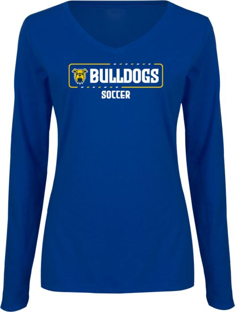 Allan Hancock Womens Long Sleeve V Neck Tee  Allan Hancock Bulldogs Soccer - ONLINE ONLY