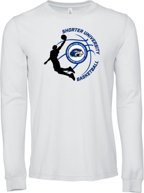 Shorter Univ Bella + Canvas Jersey Cotton Long Sleeve T Shirt Shorter University Basketball Graphic - ONLINE ONLY