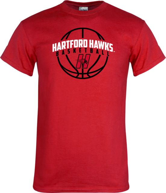 Hartford T Shirt Hartford Hawks Basketball Arched w/ Ball - ONLINE ONLY