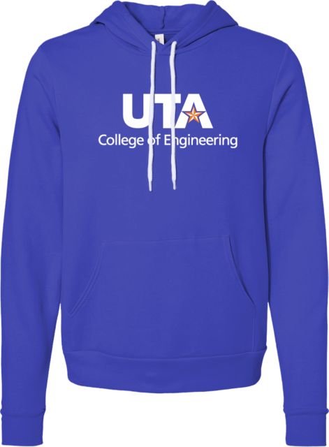 UTA Bella + Canvas Fleece Hood College of Engineering Stacked - ONLINE ONLY