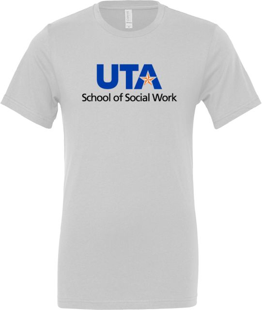 UTA Bella + Canvas Jersey Cotton T Shirt College of Social Work Stacked - ONLINE ONLY