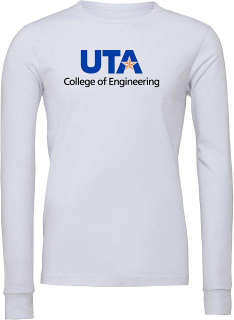 UTA Bella + Canvas Jersey Cotton Long Sleeve T Shirt College of Engineering Stacked - ONLINE ONLY