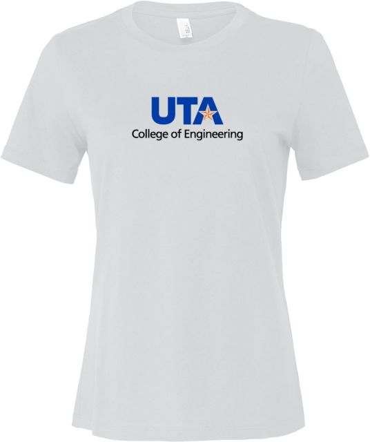 UTA Bella + Canvas Womens Relaxed Cotton T Shirt College of Engineering Stacked - ONLINE ONLY