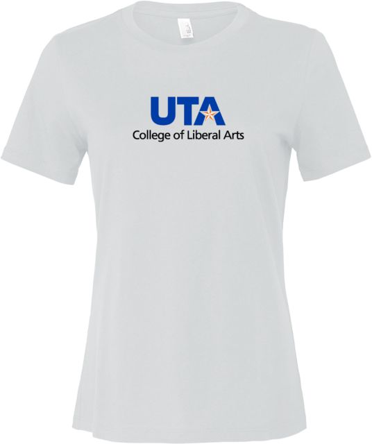 UTA Bella + Canvas Womens Relaxed Cotton T Shirt College of Liberal Arts Stacked - ONLINE ONLY