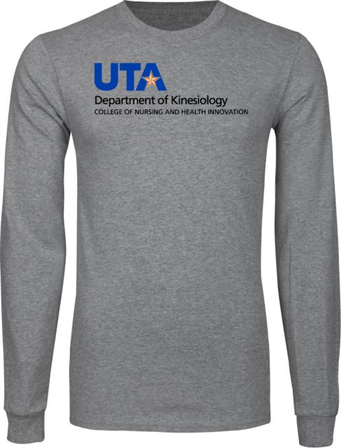 UTA Long Sleeve T Shirt Department of Kinesiology Stacked - ONLINE ONLY