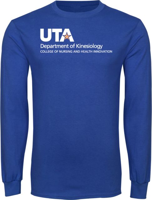 UTA Long Sleeve T Shirt Department of Kinesiology Stacked - ONLINE ONLY