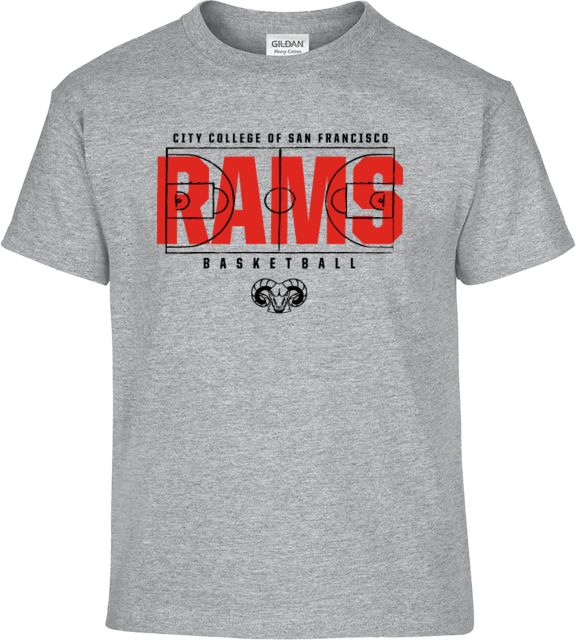 CCSF Youth T Shirt CCSF Rams Basketball Court - ONLINE ONLY