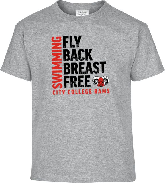 CCSF Youth T Shirt CCSF Rams Swim Strokes - ONLINE ONLY