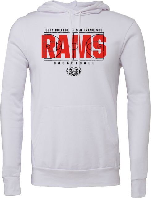 CCSF Bella + Canvas Fleece Hood CCSF Rams Basketball Court - ONLINE ONLY
