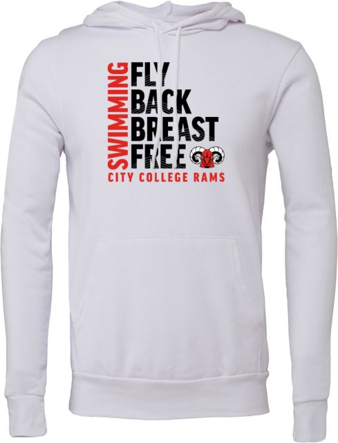 CCSF Bella + Canvas Fleece Hood CCSF Rams Swim Strokes - ONLINE ONLY
