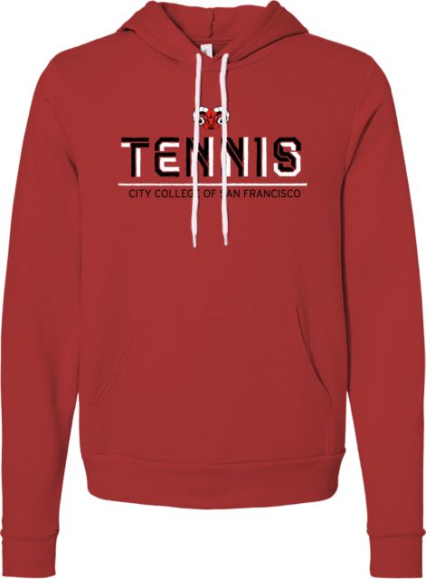 CCSF Bella + Canvas Fleece Hood CCSF Rams Tennis Distressed - ONLINE ONLY