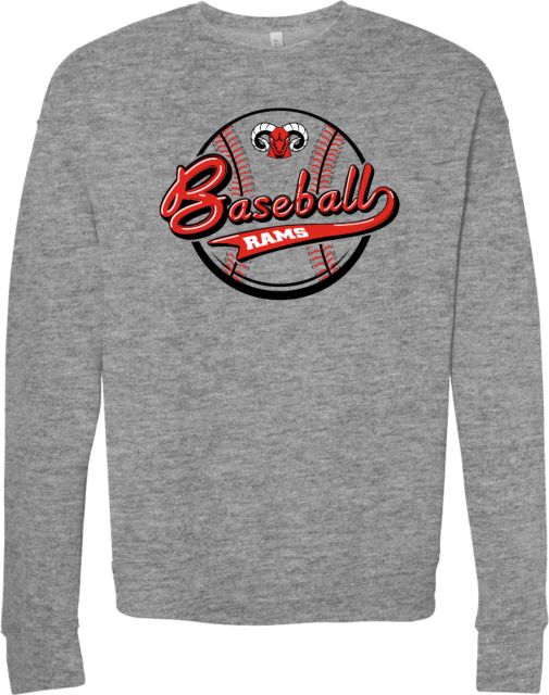 CCSF Bella + Canvas Fleece Crew CCSF Rams Baseball Script - ONLINE ONLY