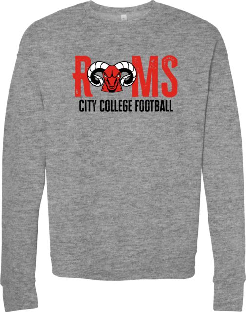 CCSF Bella + Canvas Fleece Crew CCSF Rams City College Football - ONLINE ONLY