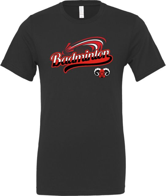 CCSF Bella + Canvas Jersey Cotton T Shirt CCSF Rams Badminton Two Tone Script - ONLINE ONLY
