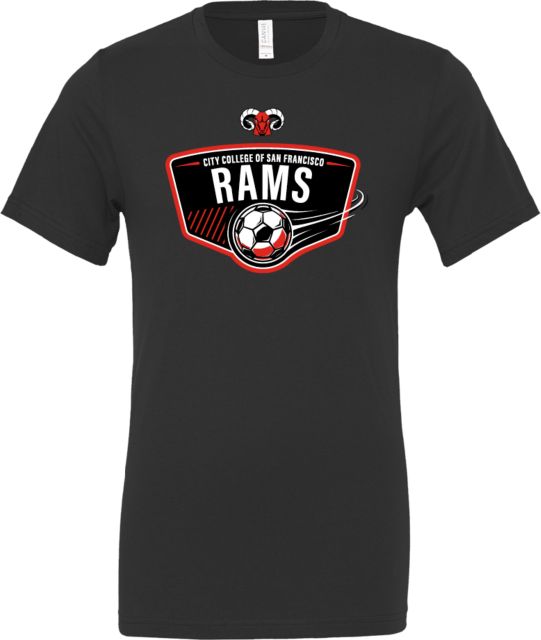 CCSF Bella + Canvas Jersey Cotton T Shirt CCSF Rams Soccer Plaque - ONLINE ONLY