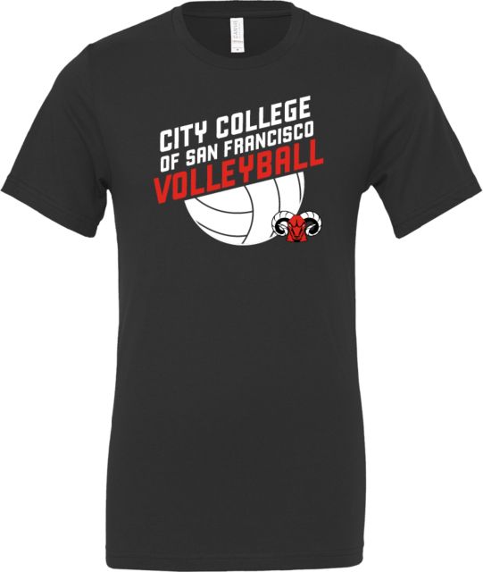 CCSF Bella + Canvas Jersey Cotton T Shirt CCSF Rams Volleyball Slanted - ONLINE ONLY