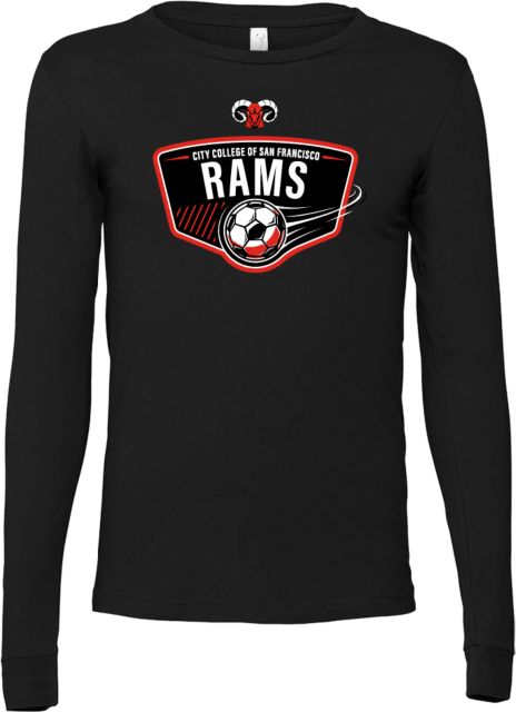 CCSF Bella + Canvas Jersey Cotton Long Sleeve T Shirt CCSF Rams Soccer Plaque - ONLINE ONLY