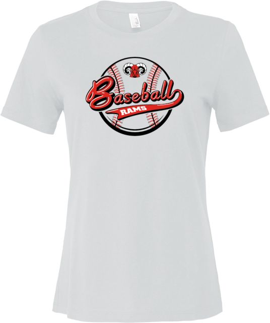 CCSF Bella + Canvas Womens Relaxed Cotton T Shirt CCSF Rams Baseball Script - ONLINE ONLY
