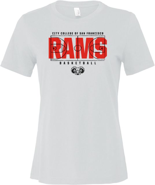 CCSF Bella + Canvas Womens Relaxed Cotton T Shirt CCSF Rams Basketball Court - ONLINE ONLY