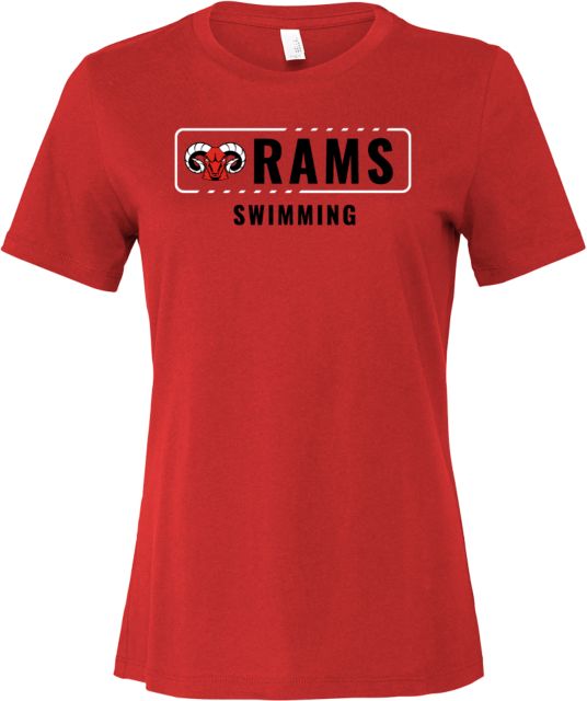 CCSF Bella + Canvas Womens Relaxed Cotton T Shirt CCSF Ocean Rams - Swimming - ONLINE ONLY