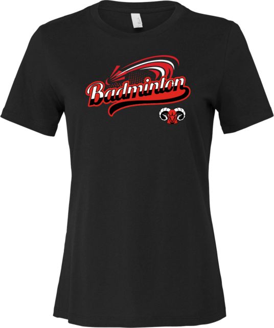 CCSF Bella + Canvas Womens Relaxed Cotton T Shirt CCSF Rams Badminton Two Tone Script - ONLINE ONLY