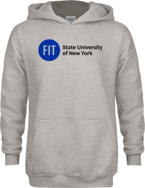 Fashion Institute Youth Fleece Hood FIT State University of New York - Wordmark - ONLINE ONLY
