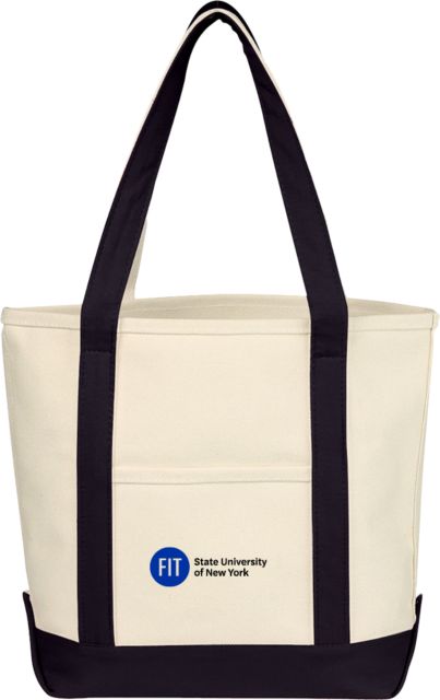 Fashion Institute Cotton Canvas Tote Bag FIT State University of New York - Wordmark - ONLINE ONLY