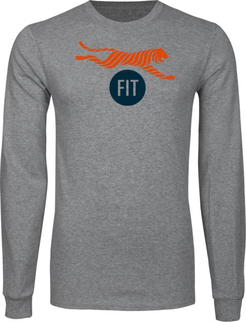 Fashion Institute Long Sleeve T Shirt FIT - Tiger Mascot with Circle Emblem - ONLINE ONLY