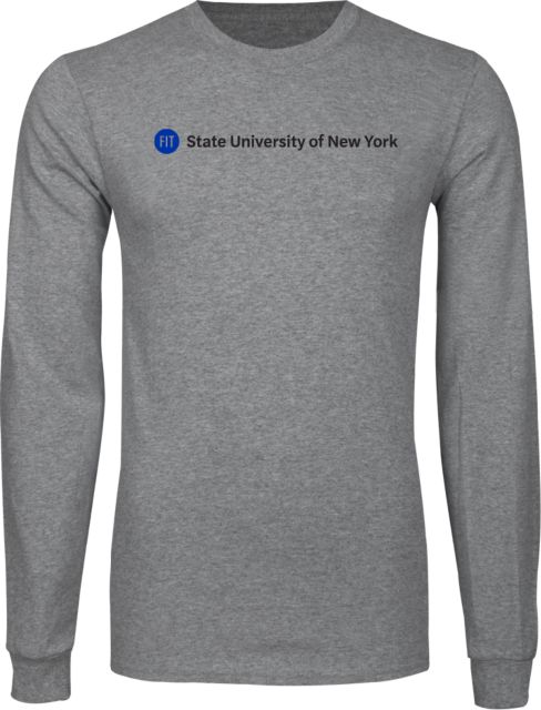 Fashion Institute Long Sleeve T Shirt FIT State University of New York - Horizontal Wordmark - ONLINE ONLY