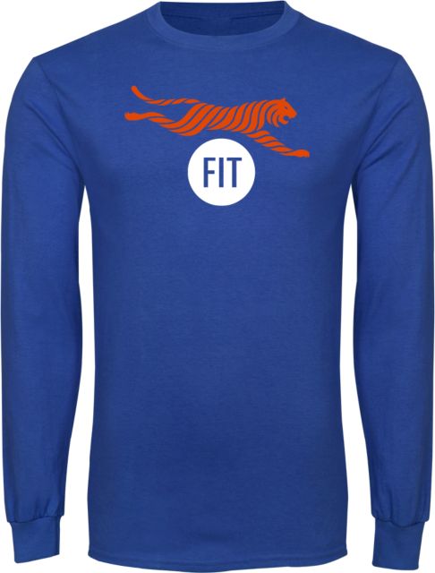 Fashion Institute Long Sleeve T Shirt FIT - Tiger Mascot with Circle Emblem - ONLINE ONLY
