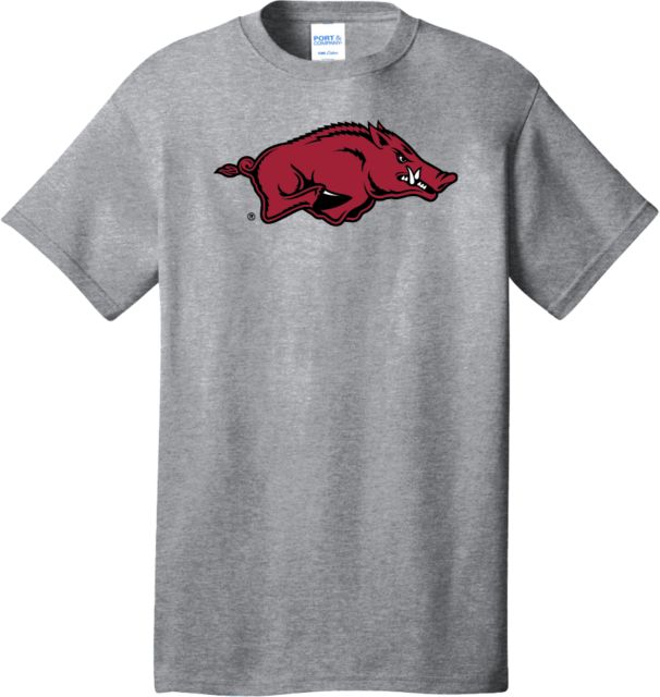 Arkansas Extended Athletic Heather T Shirt University of Arkansas - Primary Athletics Mark - ONLINE ONLY