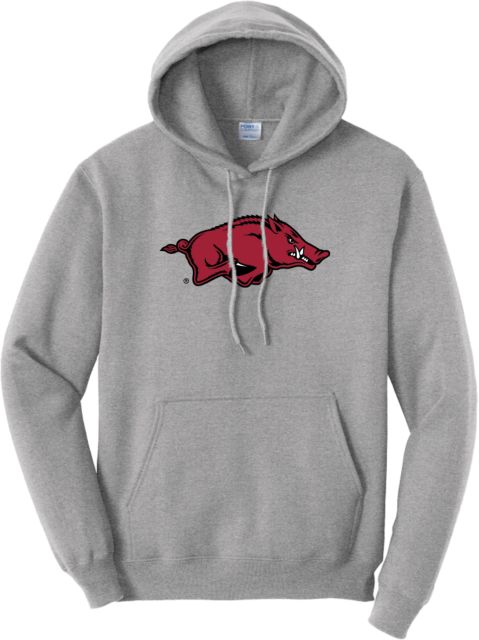 Arkansas Tall Athletic Heather Fleece Hoodie University of Arkansas - Primary Athletics Mark - ONLINE ONLY
