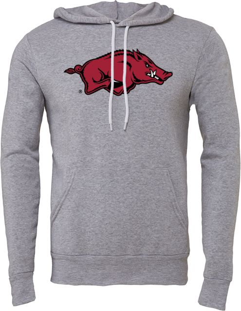Arkansas Bella + Canvas Fleece Hood University of Arkansas - Primary Athletics Mark