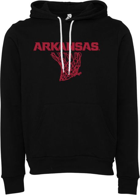Arkansas Bella + Canvas Fleece Hood Arkansas Wordmark w Loos Net