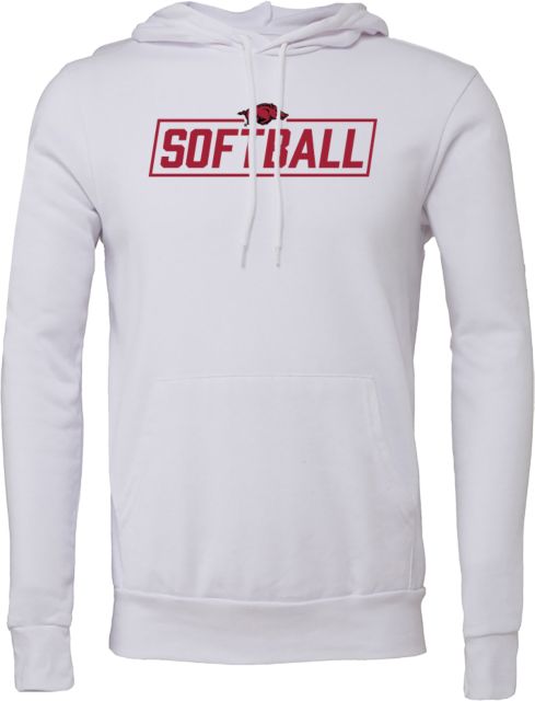 Arkansas Bella + Canvas Fleece Hood Arkansas Softball Bar