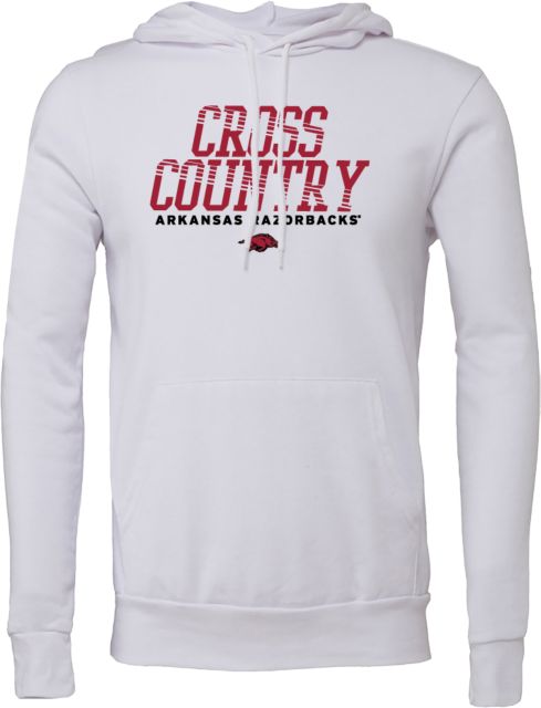 Arkansas Bella + Canvas Fleece Hood Arkansas Cross Country Rays