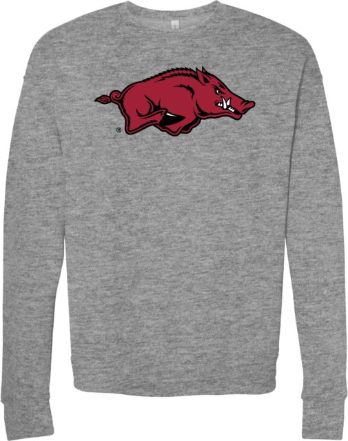 Arkansas Bella + Canvas Fleece Crew University of Arkansas - Primary Athletics Mark