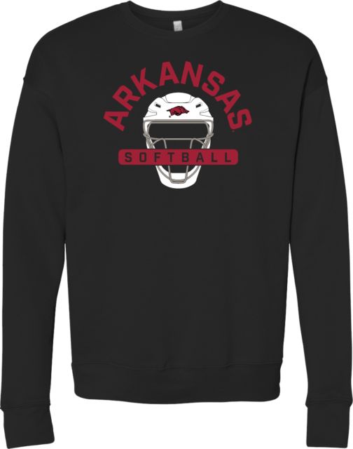 Arkansas Bella + Canvas Fleece Crew Arkansas Softball Catcher Gear