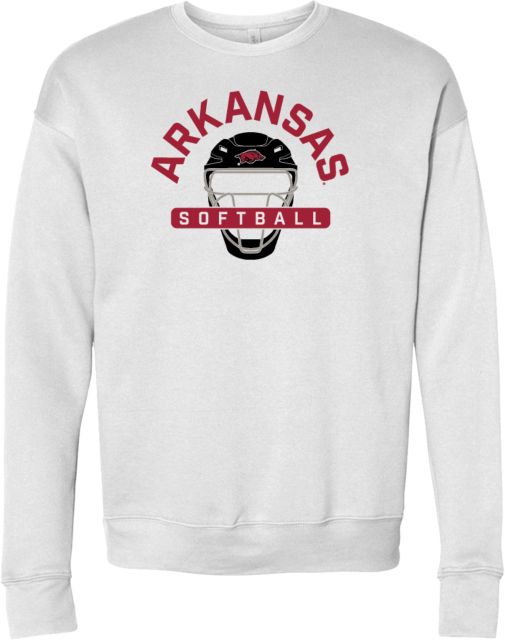Arkansas Bella + Canvas Fleece Crew Arkansas Softball Catcher Gear