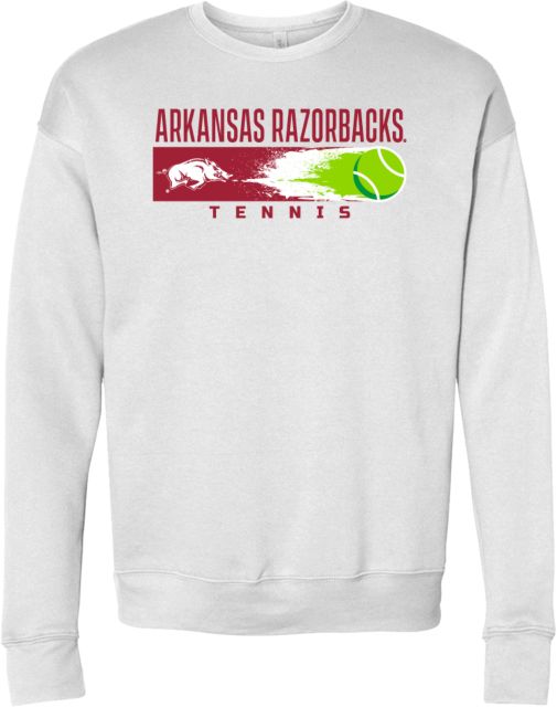 Arkansas Bella + Canvas Fleece Crew Arkansas Flying Ace Tennis